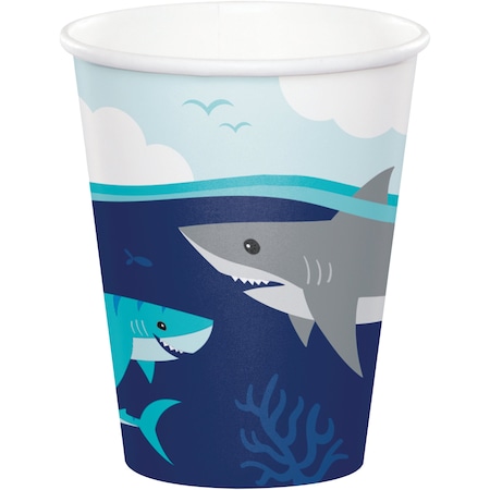 Creative Converting Shark Party Paper Cups, 9oz, 96PK 350502